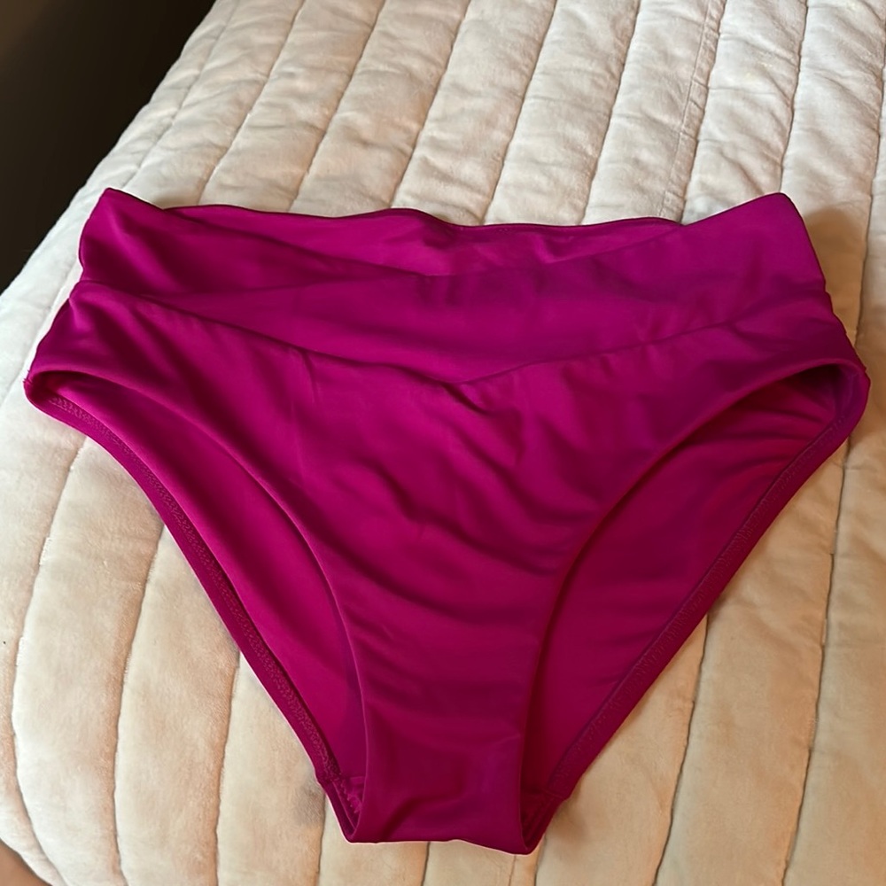 Athleta Pink High-Waisted Bikini